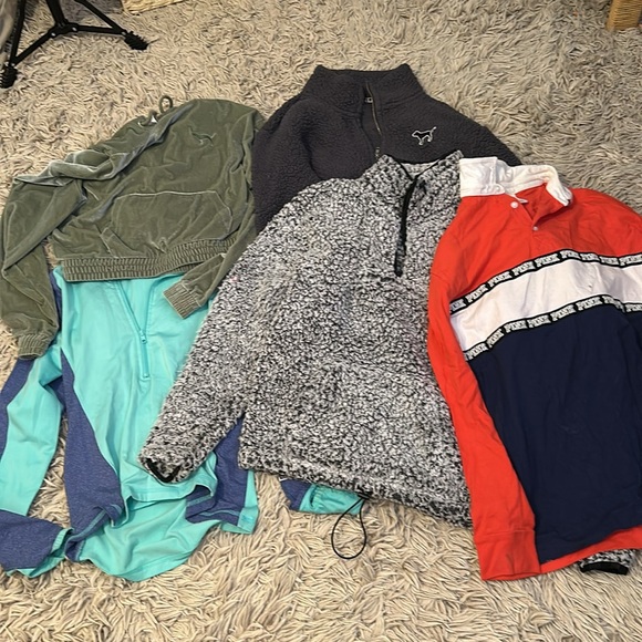 Lot of 9 VS Pink tops, sweatshirts, and fleeces - Picture 1 of 13